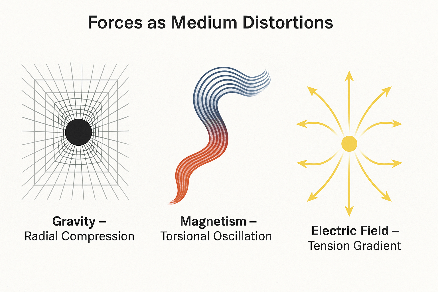 Forces as medium distortions